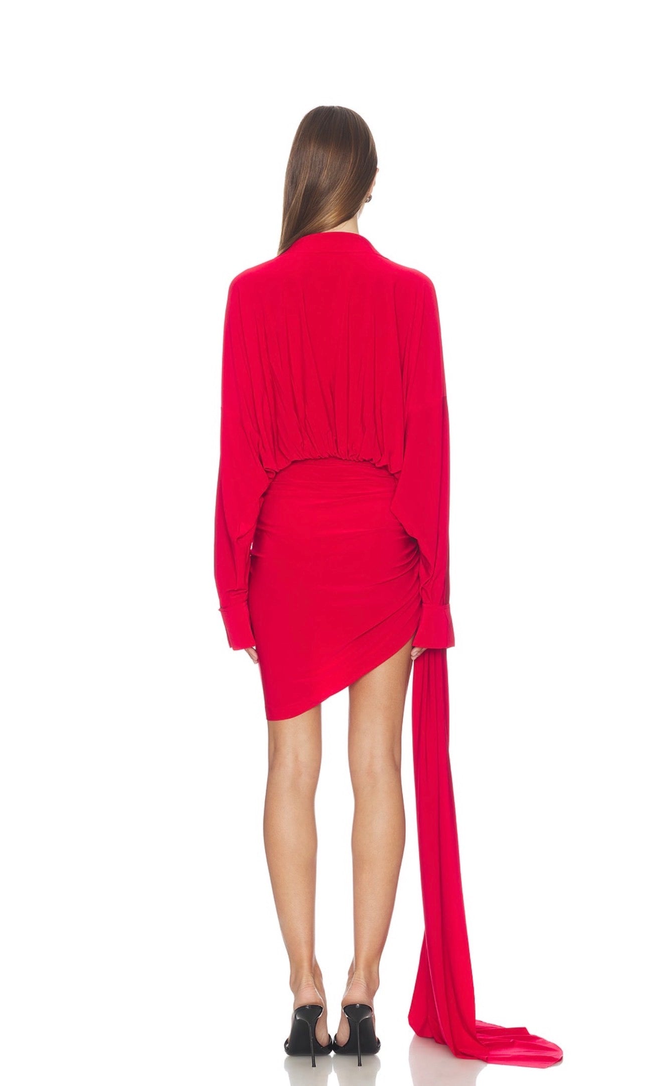 NORMA KAMALI Oversized red dress