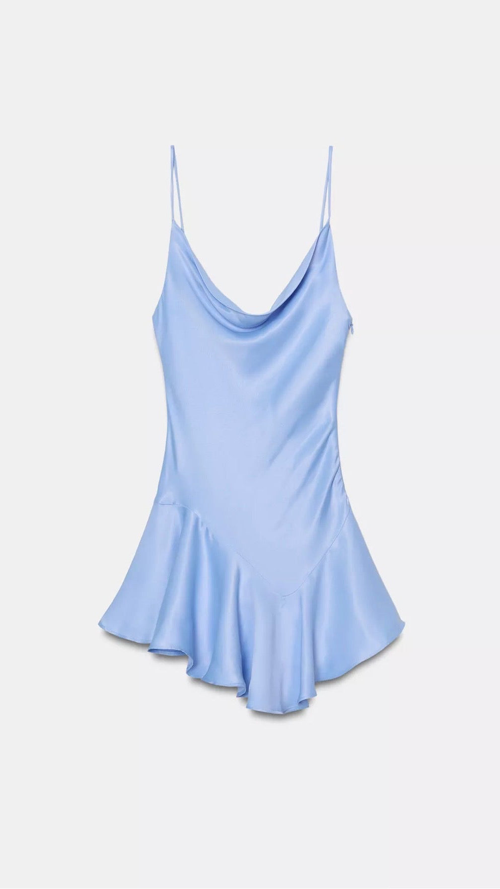 ZARA Asymmetric satin mini dress