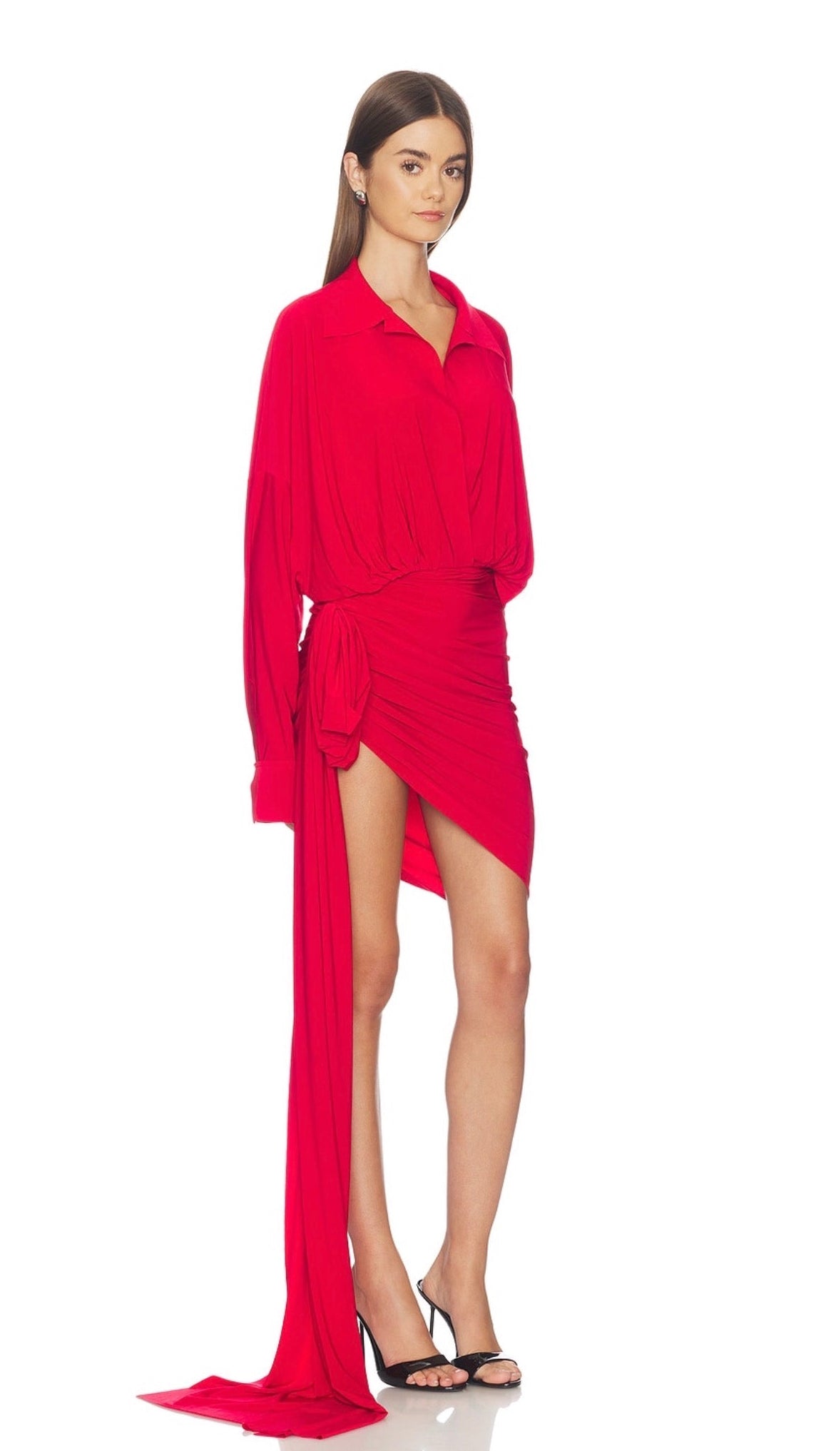 NORMA KAMALI Oversized red dress