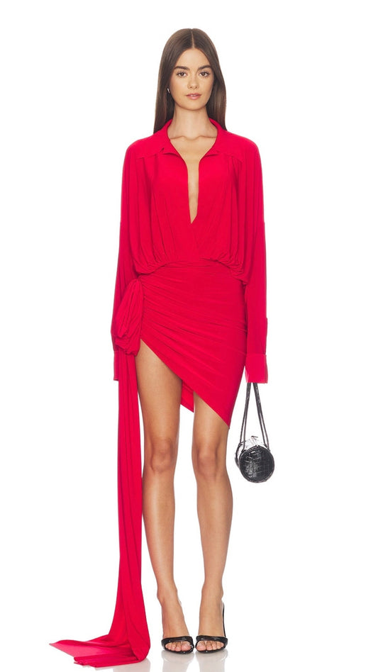 NORMA KAMALI Oversized red dress