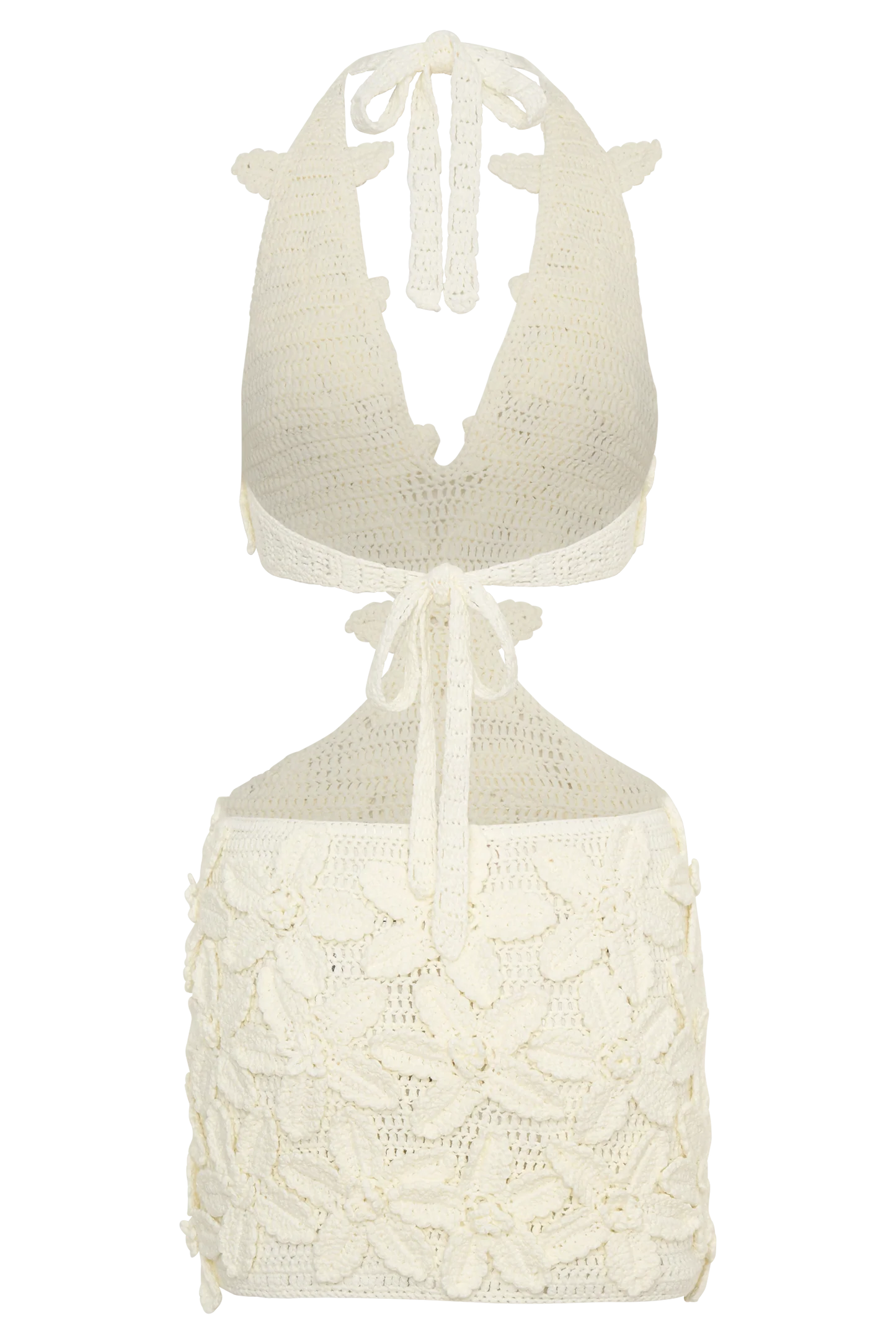 MESHKI Jaylene Crochet Mini Dress