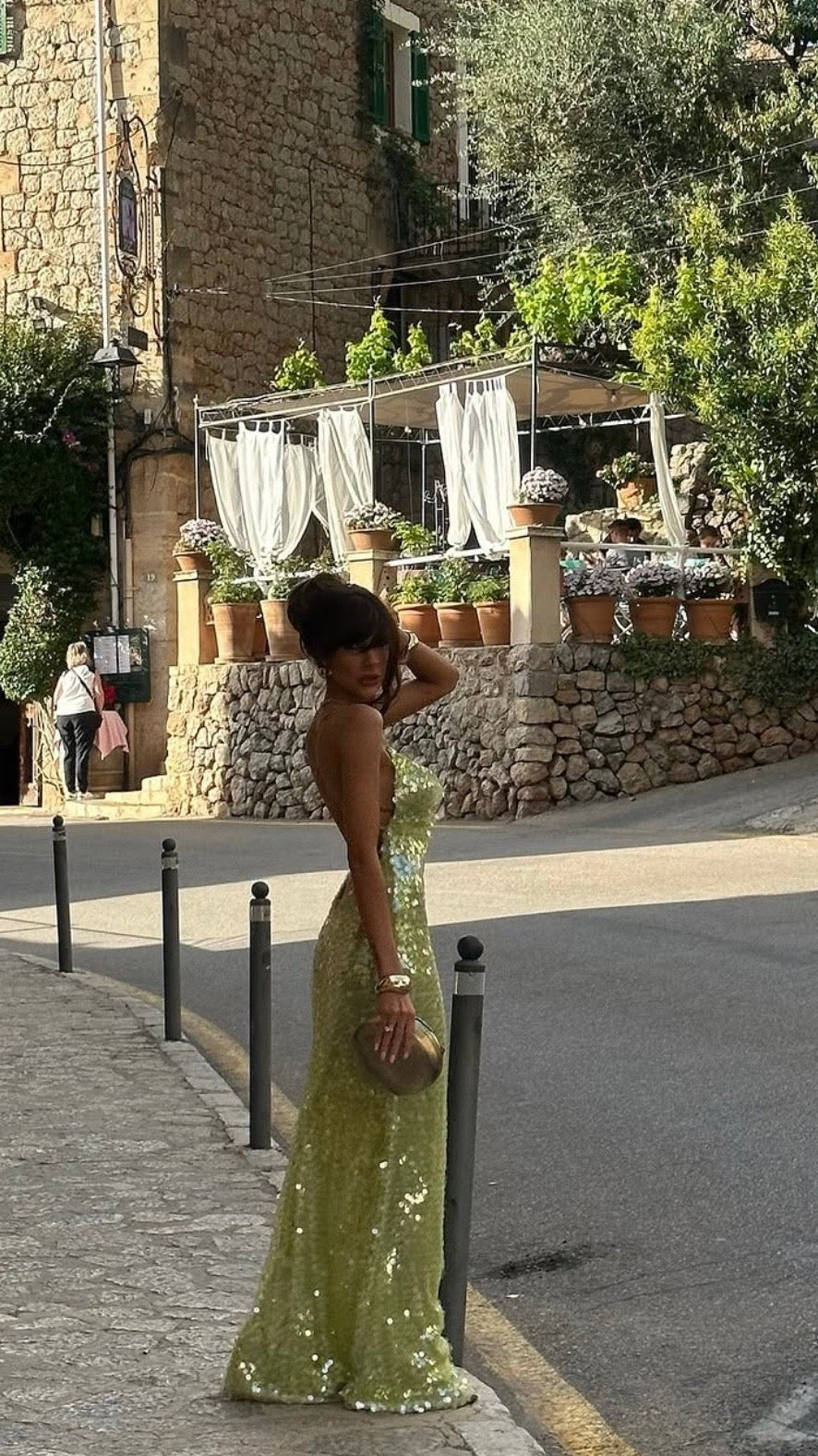 CARAMELLA X elleagar sequin maxi