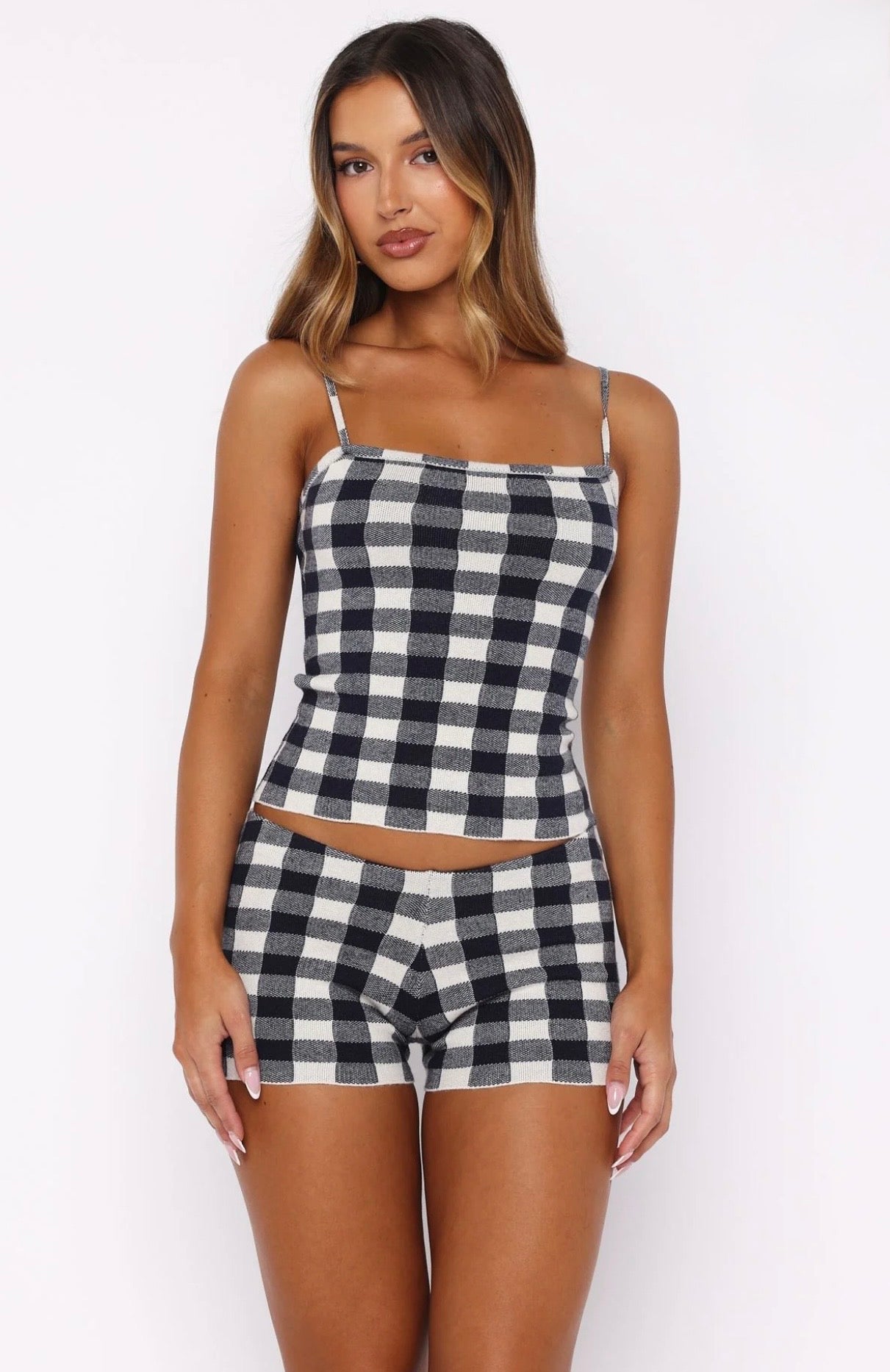 WHITE FOX gingham set