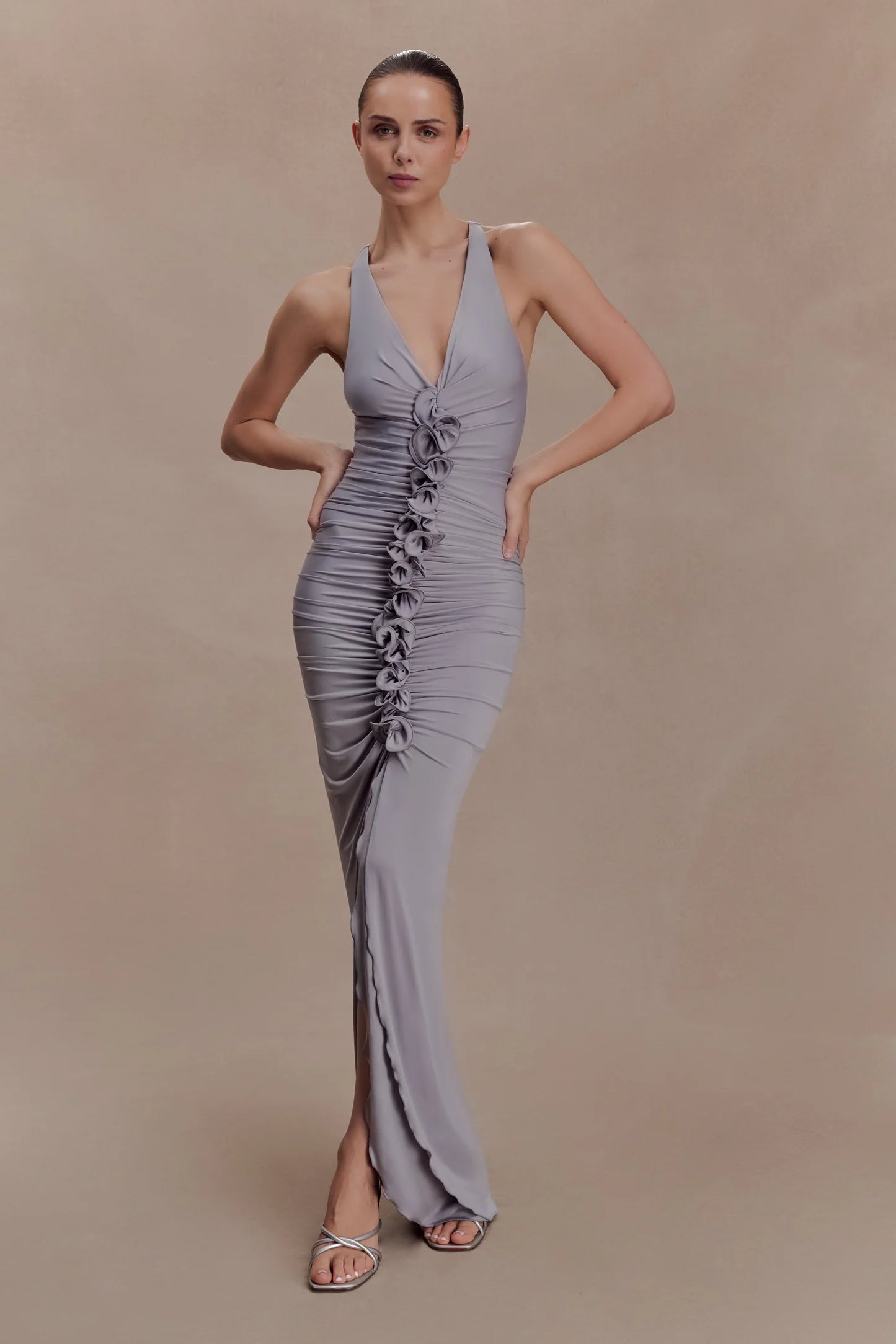 MESHKI Alessandra Ruffle Dress