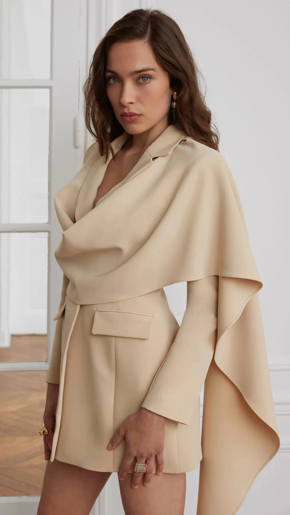 LAVISH ALICE Mireille Cape Blazer Dress