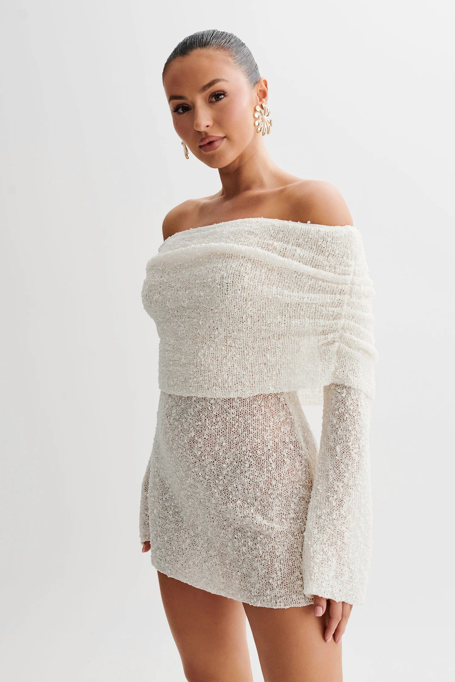 MESHKI Marisol boucle dress
