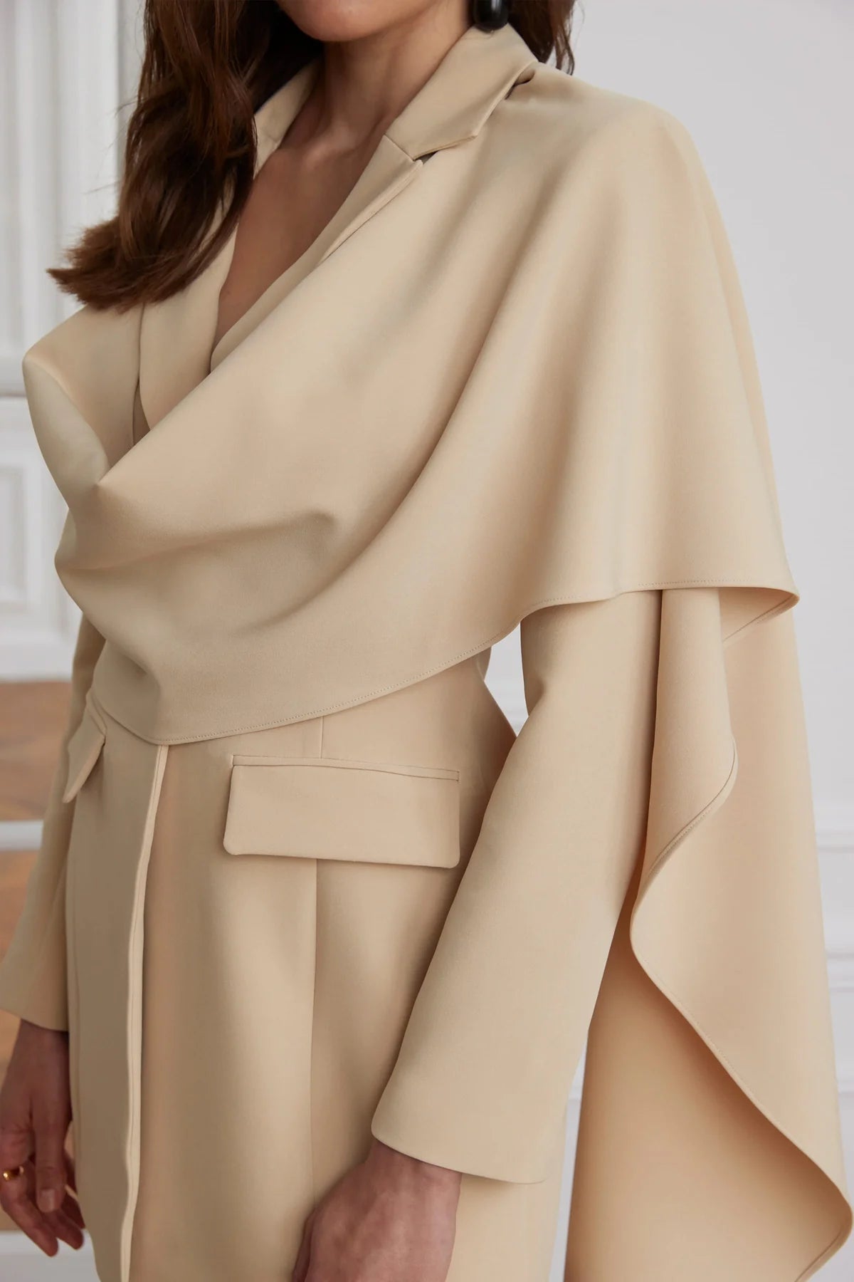 LAVISH ALICE Mireille Cape Blazer Dress