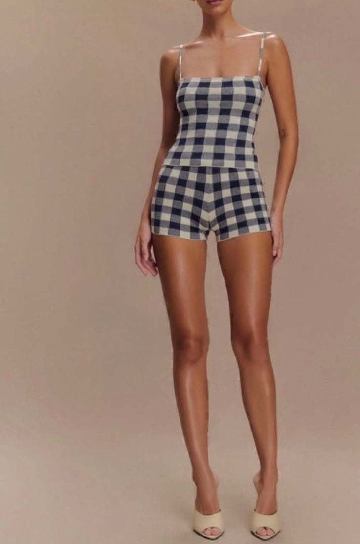 WHITE FOX gingham set